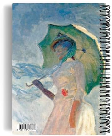 Alternative view of Claude Monet/Woman with a Parasol, 1886 | Spiralli Defter 11 | A5 | Çizgisiz | 100 Sayfa | Sanat