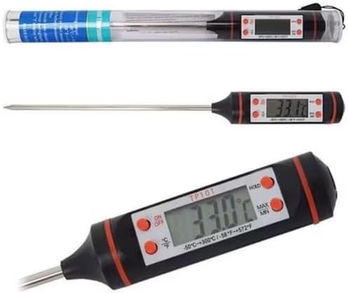Profesyonel Dijital Gıda ve Et Termometresi, Paslanmaz Çelik Uzun Prob, LCD Ekranlı Hızlı ve Hassas Ölçüm, BBQ Izgara Fırın Mutfak Kullanımı, -50°C / 300°C Geniş Ölçüm Aralığı, Taşınabilir ve Dayanık - Görsel 3