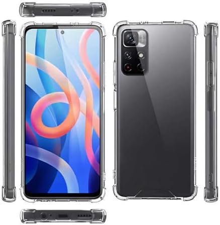 Xiaomi Poco X5 İle Uyumlu Yüksek Kalite Köşe Korumalı Darbe Emici Yapı Şeffaf Silikon Telefon Kılıfı-SR