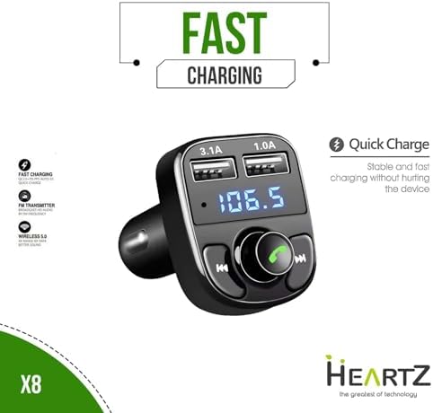 Alternative view of FM TRANSMİTTER MODULATOR ARAÇ FAST QUICK CHARGE HIZLI ŞARJ FLASH BELLEK MİCRO SD MP3 PLAYER 12-24 V PD 20W YÜKSEK KALİTE (X8)