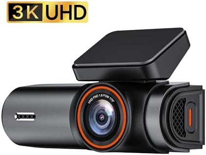 C10 Pro 3K UHD HDR WiFi Ekranlı Araç Kamerası 170 Derece Geniş Açı Gece Görüş G-Sensörlü Araç İçi Kamera