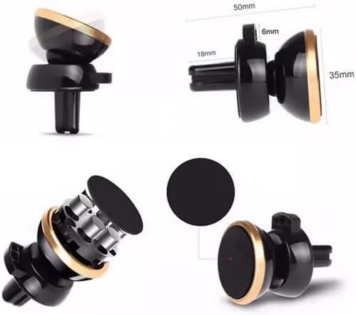 Araç Telefon Tutacağı Güçlü Mıknatıs / 360° Dönme/Metal Gövde, Manyetik Cep Telefonu Tutacağı, Tüm Telefonlar için Gösterge Panelinde Yapıştırma, 6 Mıknatıslı Son Teknoloji, - Görsel 2