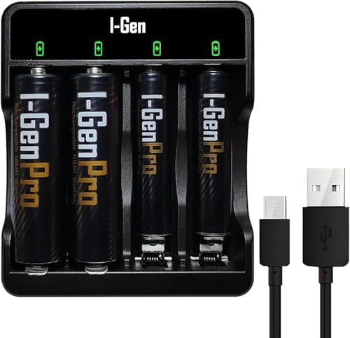 I-Gen G421 4'lü Pil Şarj Aleti + 2 Adet AA Pro 2950 mAh + 2 Adet AAA Pro 1100 mAh Şarjlı Kalem Pilli Set 1.2V Ni-MH - Görsel 3