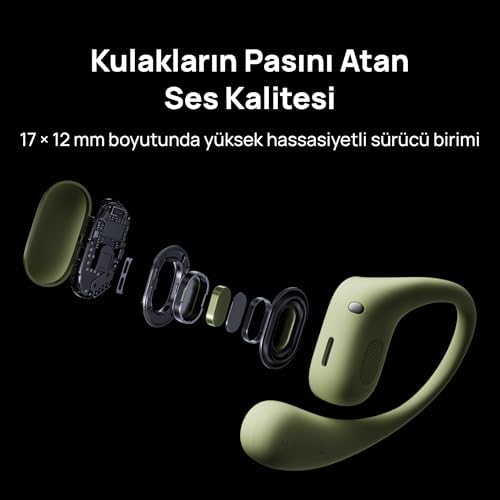 Alternative view of FreeArc Açık Tasarımlı Kulaklık, Yüksek Ses Kaliteli Bluetooth Kulaklık, Güvenli Uyum ve Konfor, IP57 Suya Dayanıklılık, 28 Saat Çalma Süresi, Sporcu Kulaklıkları, iOS & Android, Yeşil