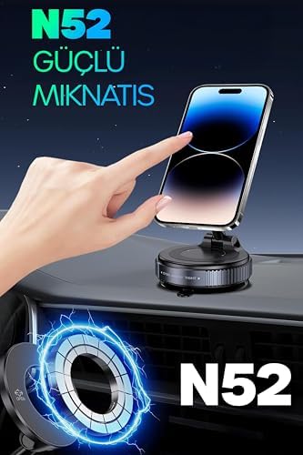 Alternative view of SOGUD MagSafe Manyetik Araç Telefon Tutucu Vakumlu Vantuzlu, 360° Döner Telefon Standı, Güçlü N52 Mıknatıs,iPhone   ile Uyumlu - [NOT - SORUN YAŞAYANLAR ÖNCE BİZE YAZSIN]