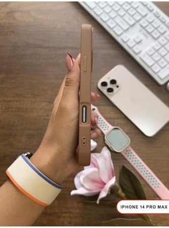 Kamera Korumalı Darbeye Dayanıklı Renk Atmayan Keep Silikon Kılıf Kahverengi iPhone 14 Pro Max ile uyumlu - Görsel 3