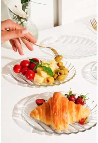 Alternative view of 6’lı Oval Desenli Cam Kase Sunum Seti – Şık ve Dayanıklı Çerezlik, Tatlı Kasesi, Meze ve İkramlık Sunum Tabakları