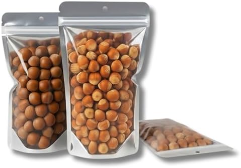 Şeffaf Metalize Doypack Gıda Saklama Torbası, Zip Kilitli, (100, 13X22,5)
