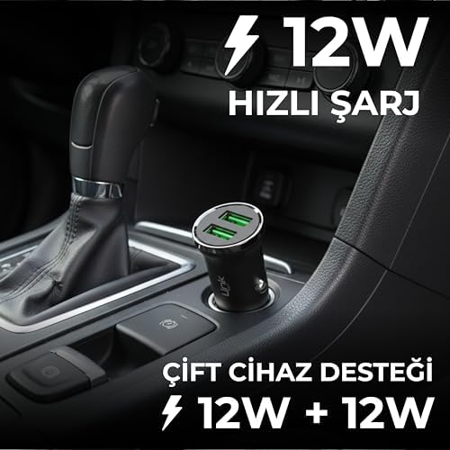 Alternative view of C480e 12W 2x USB Araç İçi Şarj Adaptörü (Başlık) Siyah