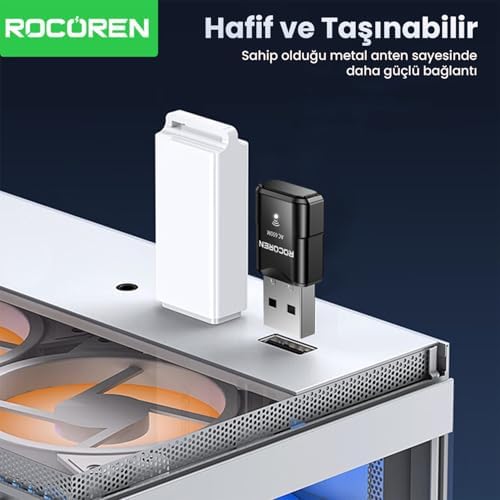 650 Mbps 2.4 & 5GHz Dual Band USB WiFi Adaptör - Görsel 3