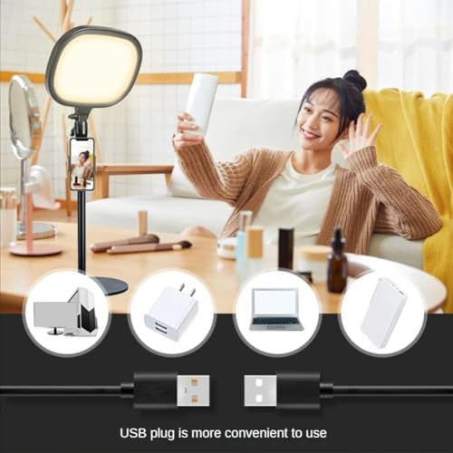 Beyaz Sarı Led Aydınlatma Video ve Fotoğraf Çekimi için Sürekli Işık Youtuber Twich Yayın Işığı Ürün Göresel Fotoğraflama Tripodlu Aydınlatma 23cm SY-039 (SY-039) - Görsel 3