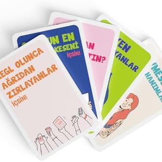 Alternative view of Fondip Mini Kız Kıza, İçki Oyunu, 55 Kartlı, Arkadaş Geceleri için Eğlenceli Kart Oyunu Kutu Oyunu