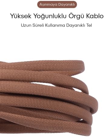 Micro Hızlı Şarj Kablosu - Kırılmaz Örgülü Kahve Kablo 2 METRE
