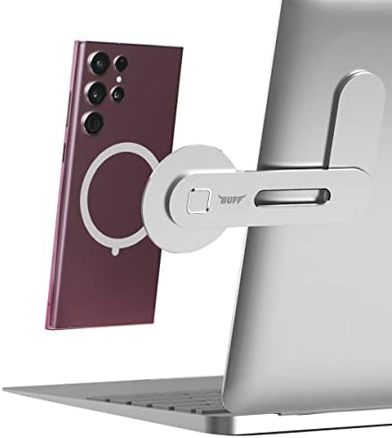 BL16 MagSafe Uyumlu Laptop Telefon Tutucu Gümüş, Mıknatıslı Bilgisayar Ekran Tutucu