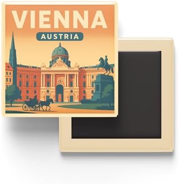 Viyana Avusturya - Hofburg Sarayı - Baskılı Buzdolap Magneti Kare 9x9 cm