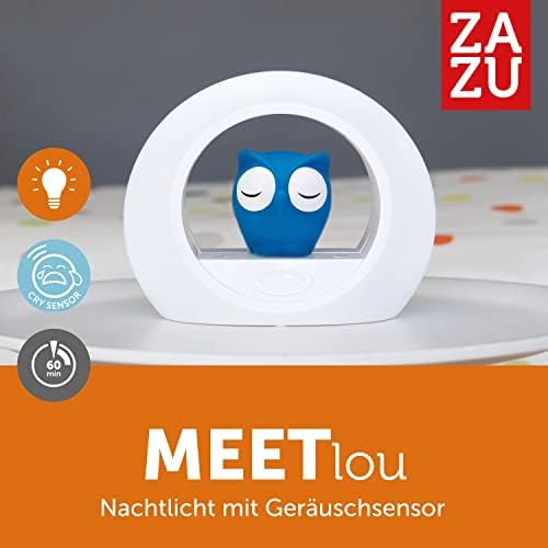 Alternative view of Zazu Kids Lou Ağlama Sensörlü Baykuş Gece Lambası, Mavi