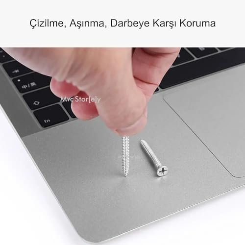 MacBook Pro 13 İnç Touch Bar Palm Koruyucu + Trackpad Koruyucu A1706 A1708 A1989 A2159 Uyumlu 2016-2019 Avuç İçi ve Touchpad Koruma Seti Gri - Görsel 3