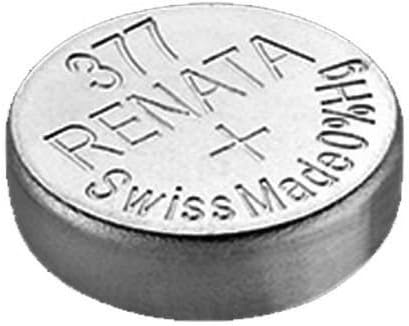 Renata 2 x Pil ( SR626SW Uhrenbatterien 377, gümüş renkli, 1,55 V, İsviçre'de üretilmiştir)