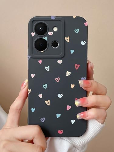 Alternative view of Xiaomi Redmi 15C ile Uyumlu Desenli Kılıf Şık Tasarım, Darbe Emici, Esnek ve Dayanıklı Telefon Kılıfı (şeker kalpler)