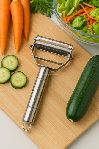 Paslanmaz Çelik Turbo Jülyen Soyucu Pratik Meyve Sebze Soyacağı Çok Fonksiyonlu Kesici ve Doğrayıcı Rende Spiral Dilimleyici Turbo Julienne Peeler Mutfak Gereçleri - Görsel 3