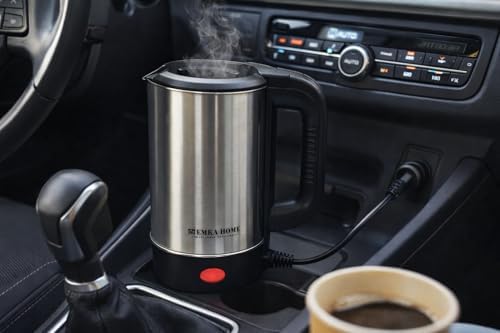 24V 800ML ARAÇ KETTLE SU ISITICI ÇAKMAKLIK GİRİŞLİ PASLANMAZ ÇELİK GÖSTERGE IŞIKLI - Görsel 3