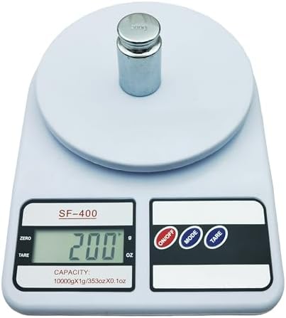 Alternative view of Dijital Mutfak Terazisi, 10kg Kapasite, LCD Ekran, 130x185x35mm, Beyaz
