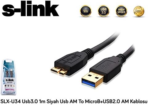 SLX-U34 Usb3.0 1m Harici Disk 2'li Data+Şarj Micro Usb Kablosu - Görsel 3