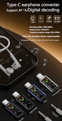 Alternative view of Type C to 3.5mm DAC Kulaklık Dönüştürücü iPhone 15 ve Type C Telefon ile Uyumlu Çevirici OTGAX (2)