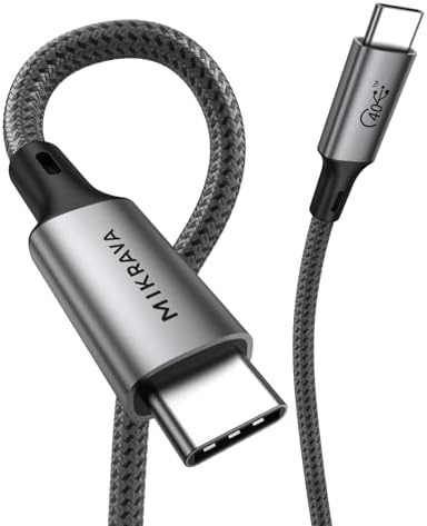 USB 4.0 40GBPS USB C Veri Kablosu, 240W USB C Şarj Kablosu, 8K@60hz 4K@240Hz 2K@360Hz Thunderbolt 4 Görüntü Kablosu, MacBook, Monitör, Docking İstasyonu, iPhone ile Uyumlu - 1.8 Metre - Görsel 3
