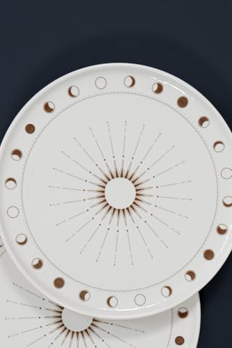 Luna Sole 2’li 30 cm İtalyan Tasarımlı Porselen Sunum Tabağı Seti - Görsel 2