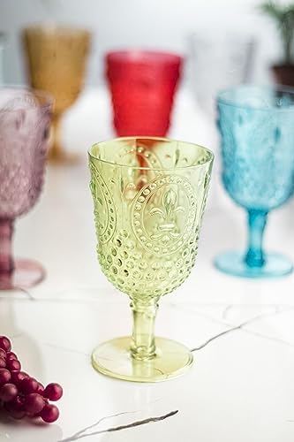 Akrilik Renkli 6lı Kadeh & Su Meşrubat Kahve Yanı Bardağı 450 ml ( Cam Değildir )