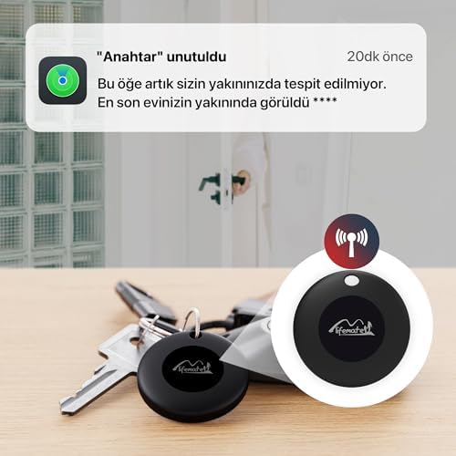 Lifemate LifeTag Apple ile Uyumlu MFI Lisanslı Smart Tag Akıllı Takip Cihazı - Siyah - Görsel 3