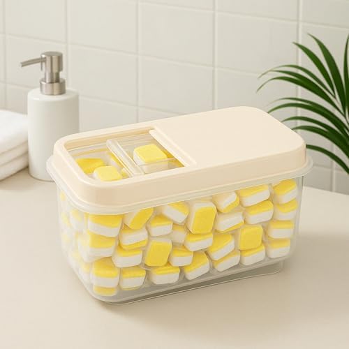 Alternative view of 7,5 Lt Mega Banyo Düzenleyici Kayar Kapaklı Etiketli Toz Tablet Deterjan Saklama Kutusu