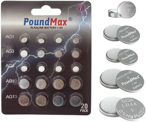 Alternative view of PoundMax 20 adet AG1,AG3,AG4,AG10,AG13 alkalin karışık pil