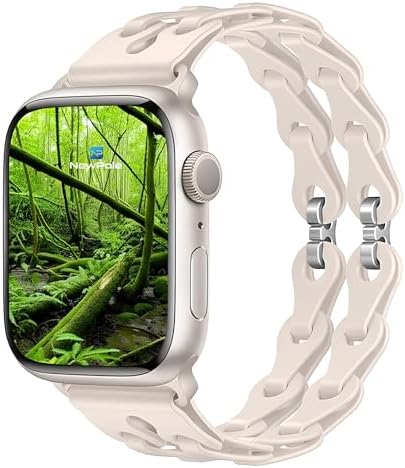 Apple Watch 46MM 45mm 44mm 42mm 49mm Uyumlu Helia Kordon Kopma Karşıtı Ayarlanabilir Rahatsız Etmeyen Apple Watch Ultra 2/1 10 9 8 SE 7 6 5 4 3 2 1 Uyumlu Kordon - Görsel 3