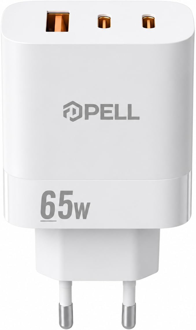 Alternative view of Pell 65W PD Ultra Hızlı Şarj Başlığı, 2x USB-C + USB-A, Akıllı Güç Yönetimi, Laptop ve Telefon ile Uyumlu