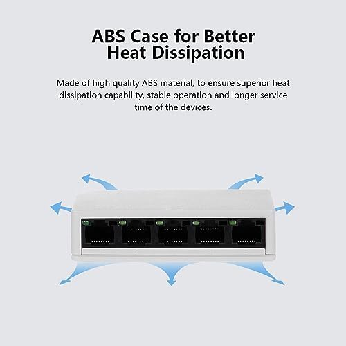 Apera NR3 5 Port Led Işıklı Switch 100Mbps Ethernet İnternet Dağıtıcı Ağ Hub Ev Ofis İçin - Görsel 3