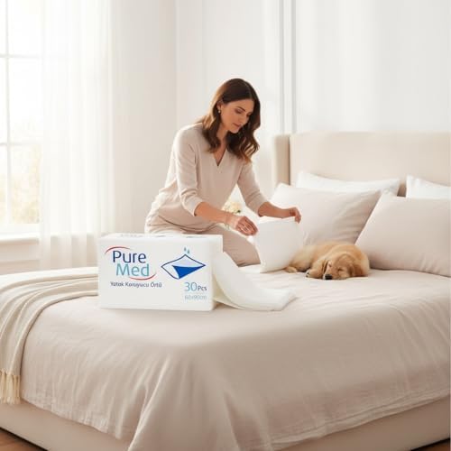Alternative view of Yatak Koruyucu Örtü 60x90 cm – 30’lu | Tek Kullanımlık Sıvı Geçirmez Hasta Altı Örtüsü | Yüksek Emici Ped | Bebek, Yetişkin, Yaşlı ve Evcil Hayvan Bakımına Uygun