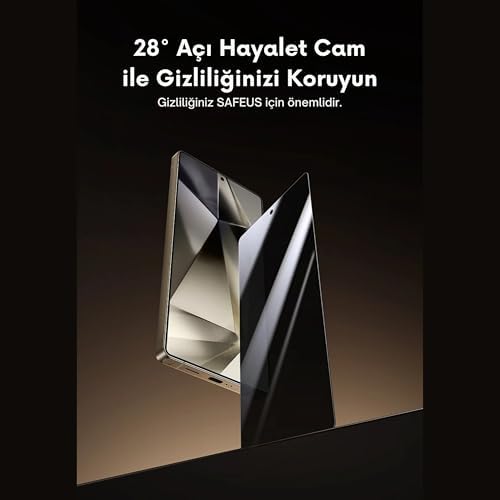 Tam Kaplayan Hayalet Parmak İzi Bırakmayan Safir Ekran Koruyucu Cam, S24 Ultra İle Uyumlu