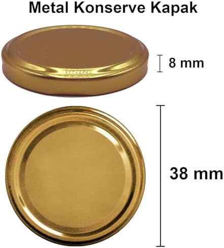 250 ml Metal Kapaklı Meyve Suyu, Meşrubat, Limonata Şişesi 250 cc Cam Şişe 6 Adet (Altın/Gold)