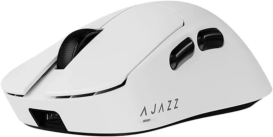 AJ179 V2 MAX Kablosuz Gaming Mouse 12000 DPI PAW3311 Sensör 2.4G + Bluetooth + USB 300IPS 35G 1000Hz 800mAh Ultra Hafif 56g Teflon Ayak Profesyonel Oyuncu Mouse (Beyaz) - Görsel 3