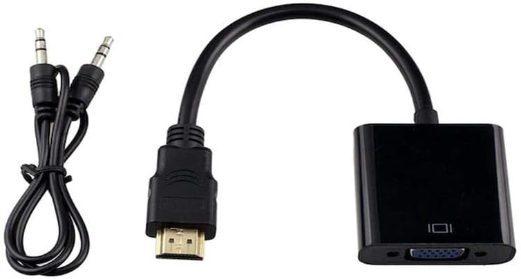 HDMI TO VGA DÖNÜŞTÜRÜCÜ + SES KABLOSU SİYAH