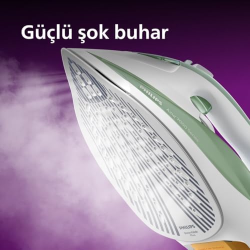 7000 Series Azur Buharlı Ütü, 2600W Güç, 220g Buhar, Damlama Önleme Sistemi, SteamGlide Plus Taban, 300ml Su Haznesi (DST7012/70) - Görsel 3