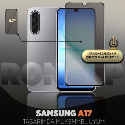 Galaxy A17 için Hayalet Ekran Koruyucu 9H Sertlikte Anti-Static Temperli Cam Dokunmatiği Etkilemeyen A17 Ekran Koruyucu Çizik ve Darbelere Karşı A17 Ekran Koruma (Hayalet) - Görsel 2
