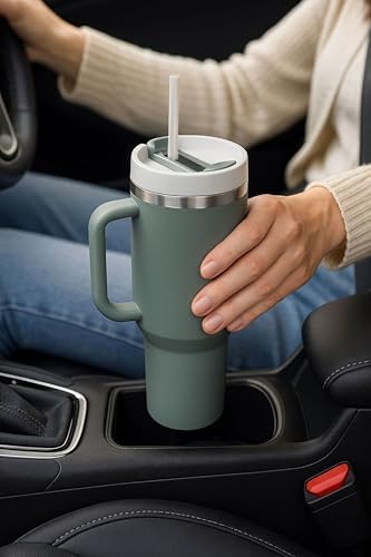 304 L Çelik 1,2 L Yeşil Pipetli El Termos Mug (SIZDIRMAZLIK YOK) cin856ys - Görsel 3