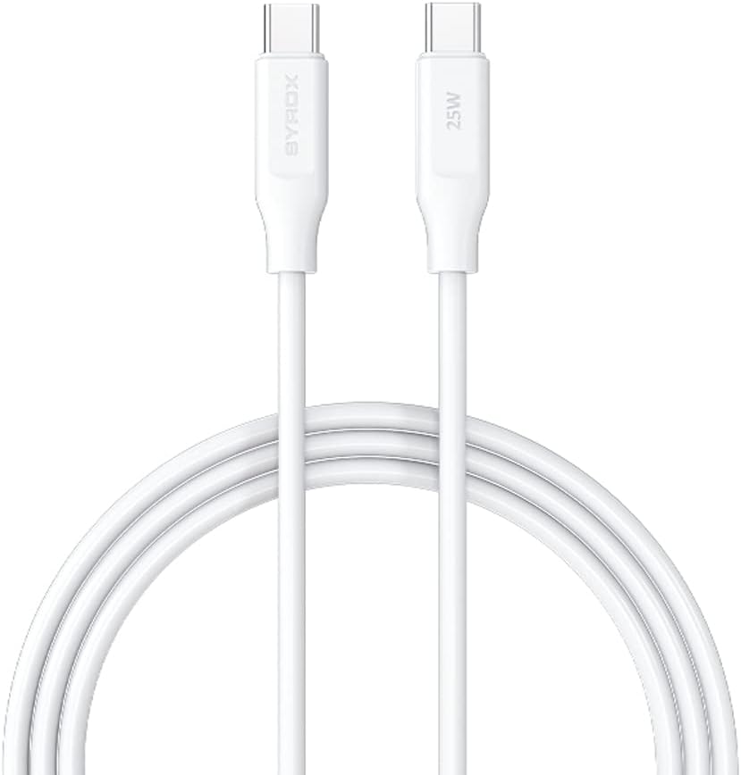PD25TK Type-C To Type-C Pd 25W Hızlı Data/Şarj Kablosu 1 Metre Beyaz - Görsel 2