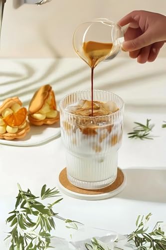Alternative view of 2 Adet 300 ML Origami Stil Isıya Dayanıklı Su Meşrubat Kahve Cam Bardak MIT1199