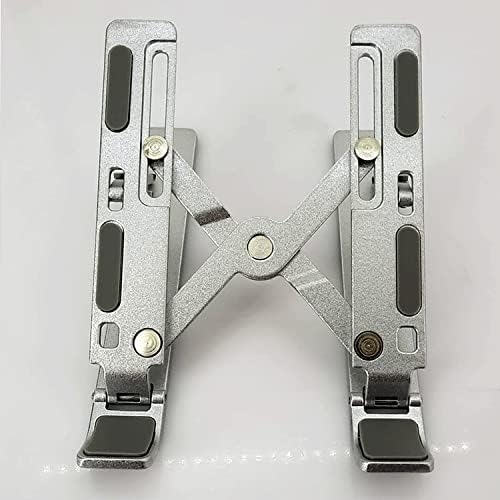 Mini Metal Stand Katlanabilir Çantada Taşınabilir Folding Alüminyum 8 Kademeli Telefon ve Tablet Standı 13 cm Mini Dizayn | RT008 Silver - Görsel 3