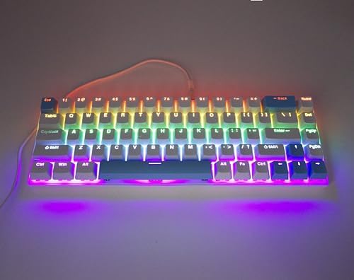 Spelt Skylion K68 68 Tuşlu Aydınlatmalı Drinkey Red Kırmızı Switch Mekanik Kompakt 65% Klavye Beyaz