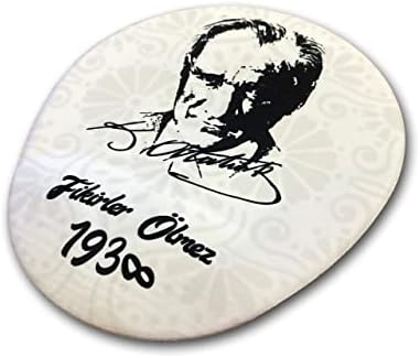 LN-1938 Fikirler Ölmez Atatürk Desenli Ergonomik Suya Dayanıklı Bileklikli Mouse Pad - Görsel 2
